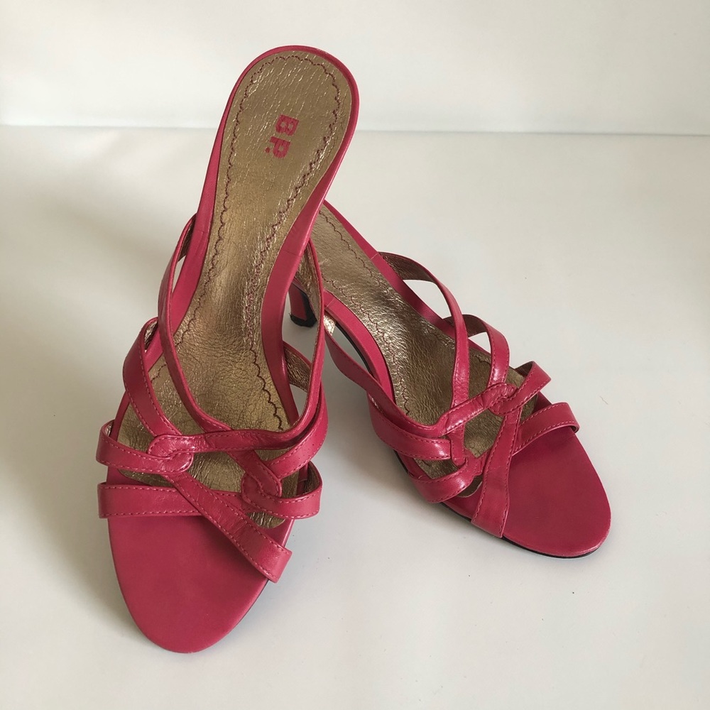 BP Nordstrom strappy slip on heels sandals Size 8
